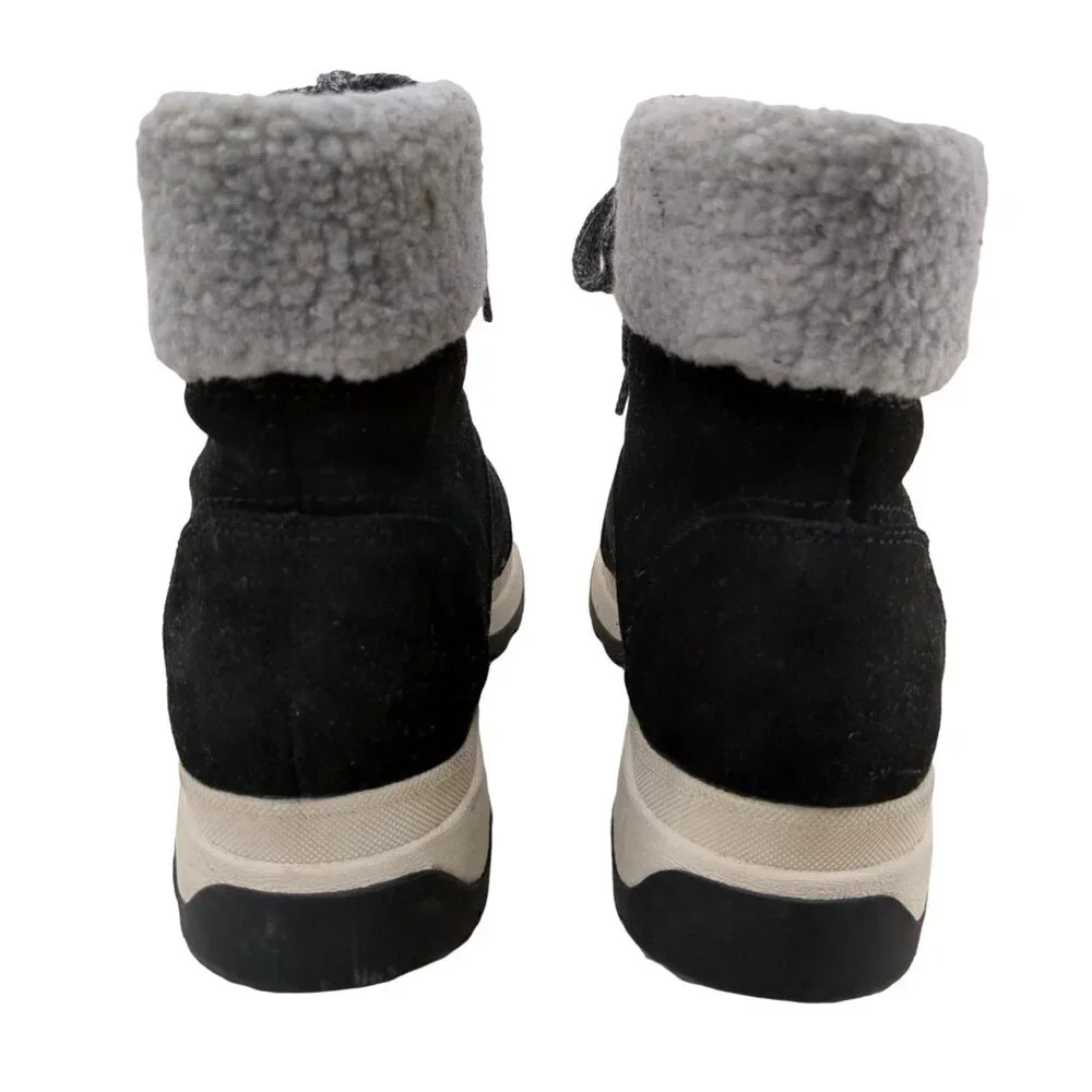 White Mountain Winter‎ Boots Women 8 Black Water Resistant Outdoor Leather Bravo